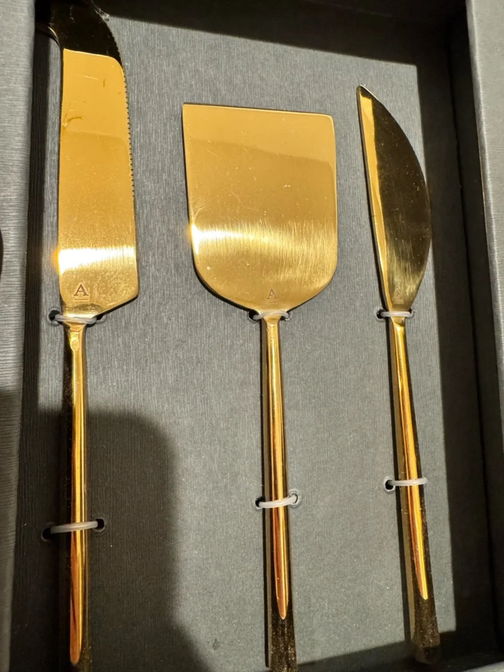 Anthropologie Gold and Silver Long-Handled Serving Spoons‎